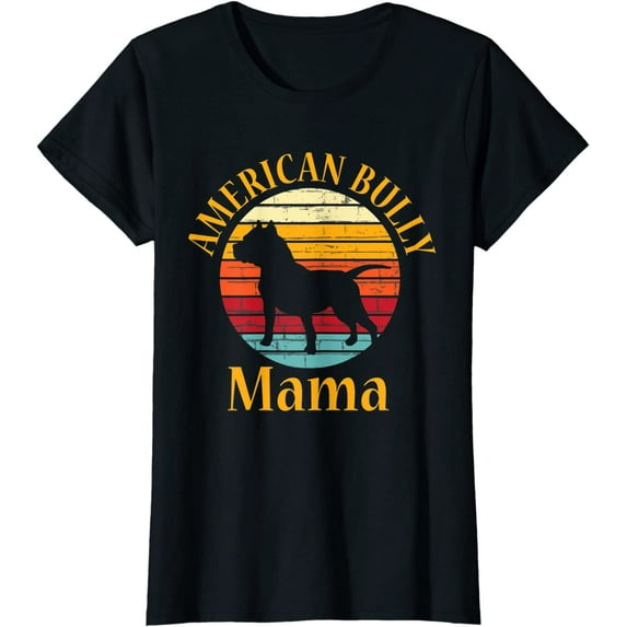 Bully American Mama Mom Bulldog Gift, Bull Dog Owner Gifts T-Shirt