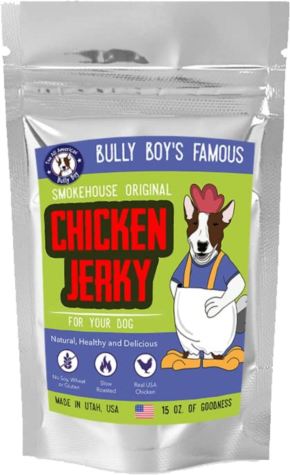Bully Boy Pets USA Made Smoked Gourmet Dog Jerky Treat 12oz Chicken Sticks (Pack of 10)