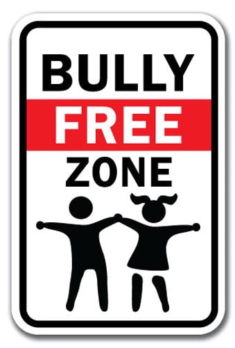 Bully Free Zone w/ Graphic Sign 12