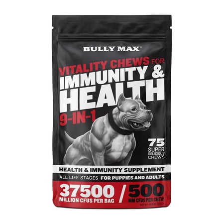Bully Max® 9-in-1 Vitality Chews for Immunity & Health Supplement for Dogs, 10.6 oz. Bag