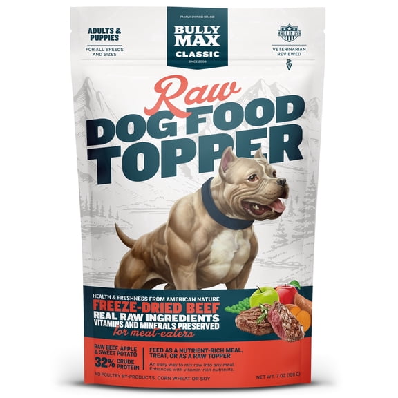 Bully Max Freeze-Dried Raw Dog Food Toppers Beef Flavor