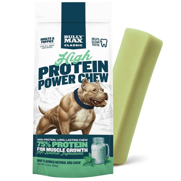 Bully Max High Protein Mint Power Chew Dog Treat, 3.5 oz Stick