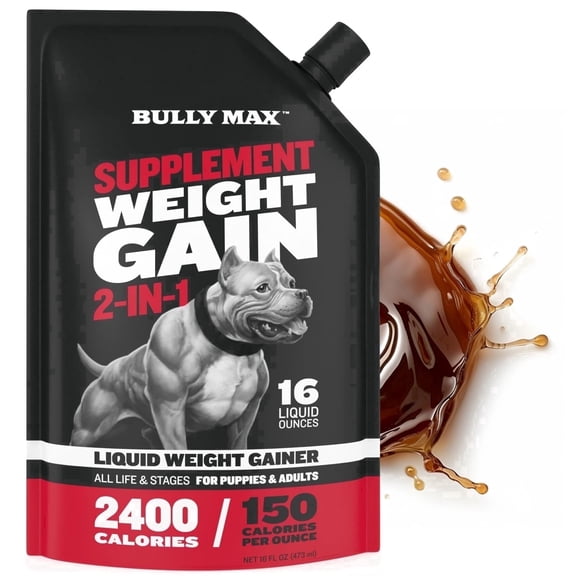 Bully Max® Liquid Weight Gainer 2-in-1 for Puppies and Adult Dogs, 16 fl. oz. Pouch