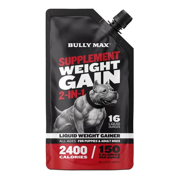 Bully Max Weight Gain Bacon Flavor Liquid Supplement for Dogs, 16 fl oz