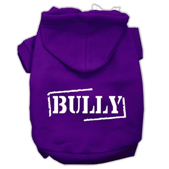 Bully Screen Printed Pet Hoodies, Purple - Medium 12