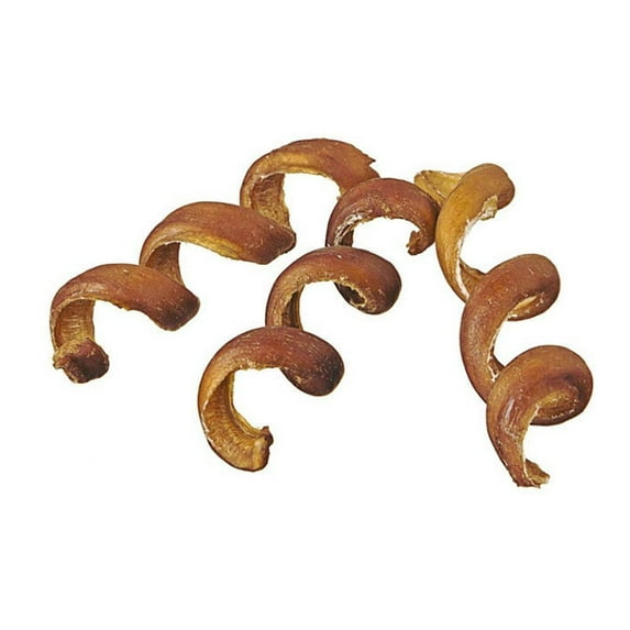 Bully Stick Springs for Dogs (Pack of 25) - Natural Bulk Dog Dental Treats & Healthy Chew, Best Thick Low-odor Pizzle Stix Spirals, Free Range & Grass Fed Beef
