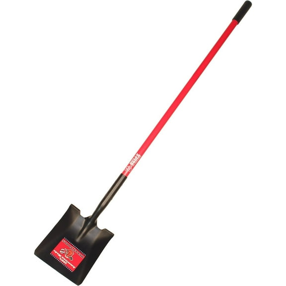 Bully Tools 62510 14 Ga. Square Point Shovel. Fiberglass Long Handle.