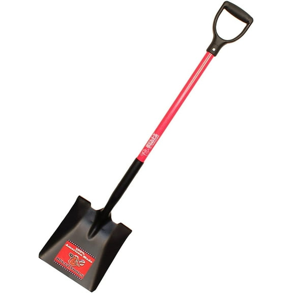 Bully Tools 62520 35 in. Fiberglass D-Grip Handle 14-Gauge Steel Square Point Shovel