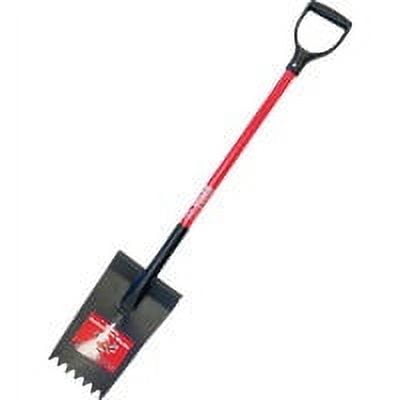 Bully Tools Shingle Shovel 14-Gauge Fiberglass D-Grip Handle - Notched Head