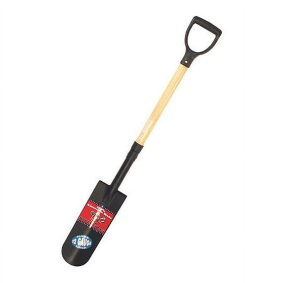Bully Tools Drain Spade Shovel, 12 ga. Steel Blade, Wood Handle 72535