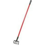 Bully Tools Four Tine Cultivator,Long Fiberglass Ha 92334