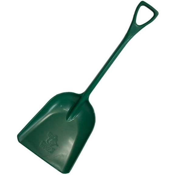Bully Tools One-Piece Poly Scoop/Shovel With D-Grip Handle, Green, 42"