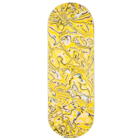 BullyBoard Fingerboard Deck - Yellow Abalone 32mm x 97.5mm, Twin Tail