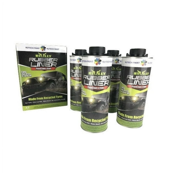Bullyliner Premium Truck Bed Liner - Brush, Roll or Spray the coating - Includes 4 Liter - Dust Grey