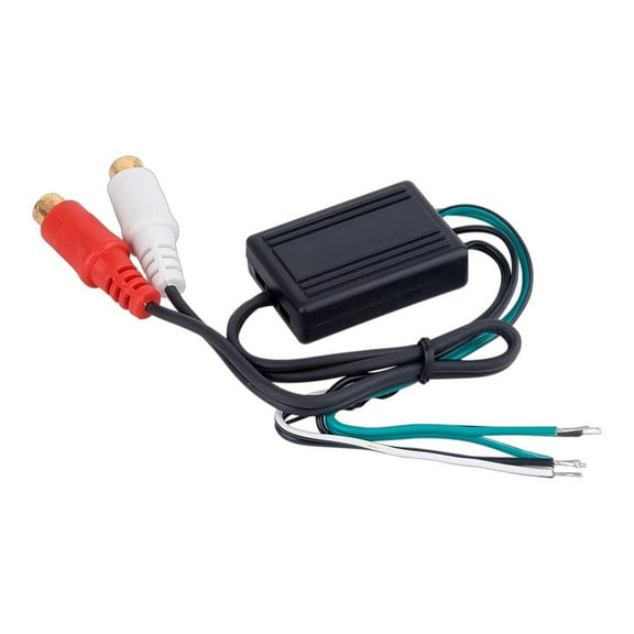 Bullz Audio Line Output Converter for Car Speakers 2 Channel RCA to Speaker Wire, Multicolor