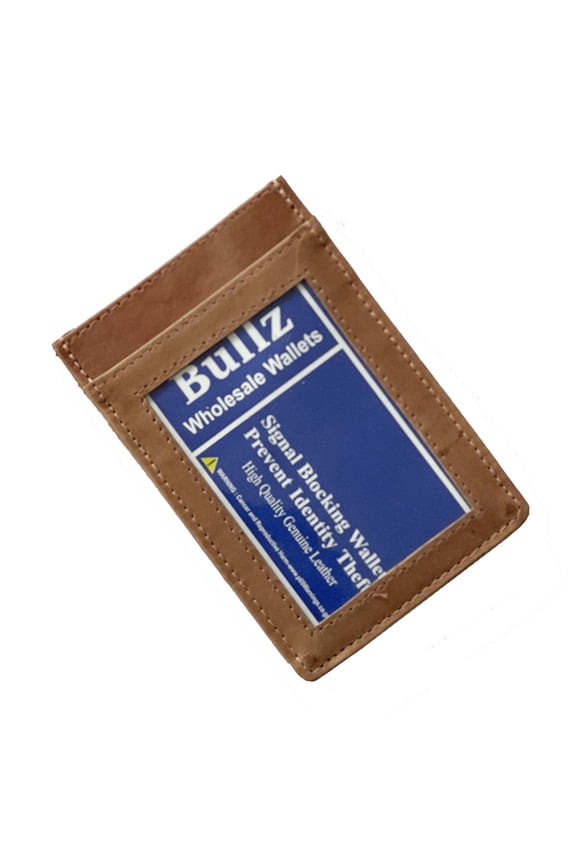 Leather Money Clip Wallet Front Pocket Card Holder with Magnet Clip and card ID Case