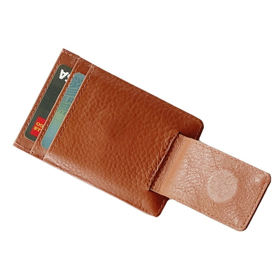 Bullz Leather Money Clip Wallet Front Pocket Card Holder with Magnet Clip and card ID Case