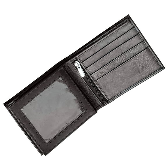 Bullz Leather Slim Multi Credit Card Holder Bifold Men's Wallet with zipper Coin Pocket