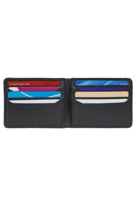 Slim Minimalist Card Holder Bifold Metal Front Pocket Money Clip Wallet for Men