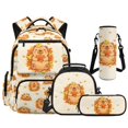 thumbnail image 1 of Bulopur 17 Inch 4 Piece Backpack Set Autumn Leaf Bear Print School Bag with Lunch Box, Water Bottle Holder and Pencil Case for School, 1 of 7