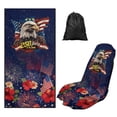 thumbnail image 1 of Bulopur 250th Anniversary of America Front Car Seat Cover Towel for Men Eagle Multifunction Car Seat Sweat Protector with Storage Bag for Holiday Athletic Towel Fit SUV Sedan Truck, 1 of 8