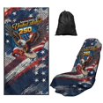 thumbnail image 1 of Bulopur 250th Birthday of Freedom Front Car Seat Cover Towel for Men Multifunctional Car Seat Protector with Storage Bag for Holiday Beach Washable Fit SUV Sedan Truck 1pcs, 1 of 7