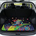 thumbnail image 1 of Bulopur All‑Weather Cargo Liner 29"x39" Rainbow Frog Leaf Car Trunk Mat, Stain‑Resistant Trippy Art Rear Trunk Cover, 1 of 7