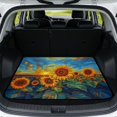 thumbnail image 1 of Bulopur All‑Weather Cargo Liner 29"x39" Sunflower Sunset Field Car Trunk Mat, Stain‑Resistant Art Rear Trunk Cover, 1 of 7