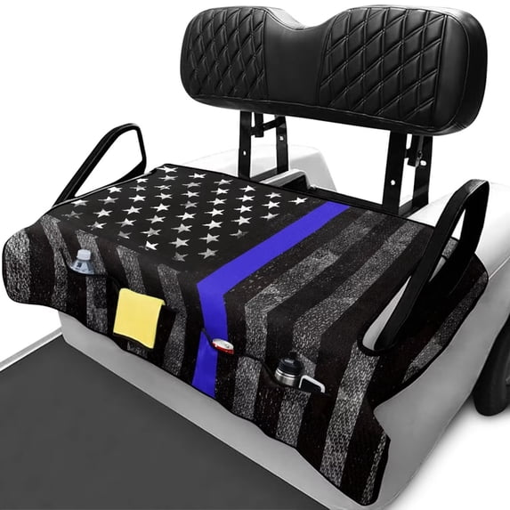 Bulopur American Flag Golf Cart Seat Covers for 2-Person Seats Waterproof Golf Cart Seat Towel Blanket Compatible with EZGO, Yamaha, Club Car
