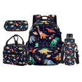 thumbnail image 1 of Bulopur Astronaut Dinosaur Print Kids School Bag Set 4 Pcs Lightweight Waterproof Kids School Backpack with Lunch Box, Pencil Case and Water Bottle Cover for Toddler Boys, 1 of 7