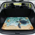 thumbnail image 1 of Bulopur Beach Sea Turtle Car Trunk Mat 29" x 39", Ocean Starfish Turtle Print Cargo Liner, Waterproof Non-Slip Rear Cargo Mat for Coastal Vacation, 1 of 7