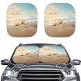 thumbnail image 1 of Bulopur Beach Starfish Sun Shade Car Windshield UV Protection Auto Sun Shades Front Windshield Universal Size Vehicle Sun Visor Protector Auto Exterior Decorative Cover for Most Cars, 1 of 6