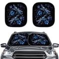 thumbnail image 1 of Bulopur Boho Floral Dragonfly Windshield Sun Shade Blocks Sunlight Sun Visor for Car Windshield Reinforcement Cool Reflective Sun Blocker Universal Sun Visor Protector for Most Cars, 1 of 6
