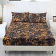 thumbnail image 1 of Bulopur Camo Branch Twin Sheet Set Soft Fade Resistant 3 Pieces Bed Sheets Set All Around Elastic Fitted Bedsheet & Pillowcases Home Decor for Twin Size Bed, 1 of 5
