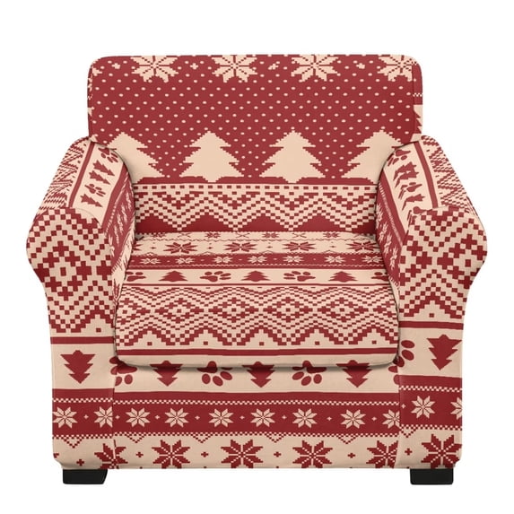 Bulopur Christmas Tree 2Pcs Armchair Slipcovers Stretchable Seasonal ...