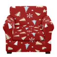 thumbnail image 1 of Bulopur Christmas Tree Snowflake 2Pcs Chair Covers Flexible Stretch Holiday Protector Removable Cushion Covers Anti-Slip Elastic Edge for Apartment Living Room Bedroom Decor, 1 of 8