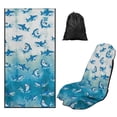 thumbnail image 1 of Bulopur Cute Front Car Seat Towel Shark Foldable Car Seat Sweat Protector with Storage Bag for Beach Holiday Thick Fit SUV Sedan Truck 1pcs, 1 of 7