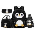 thumbnail image 1 of Bulopur Cute Penguin Print Kids Backpack Set 4 Pcs Durable Breathable Kids School Bag with Lunch Box, Pencil Case and Water Bottle Cover for Toddler Boys and Girls, 1 of 7
