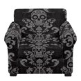 thumbnail image 1 of Bulopur Damask Sugar Skull 2Pcs Single Chair Covers Stretchable Halloween Protector Removable Cushion Covers Elastic Edge Anti-Slip Machine Washable for Apartment Living Room Bedroom Decor, 1 of 8