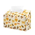 thumbnail image 1 of Bulopur Fall Bee Bow Tissue Box Cover PU Leather Aesthetic Tissue Holder for Bedroom Vanity Desk Soft Autumn Accent Decor, 1 of 7