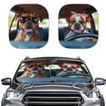 thumbnail image 1 of Bulopur Funny Pug Car Windshield Sun Shade Heat and UV Rays Protection Auto Windshield Sun Shade Easy to Use Automotive Interior Sun Protection Universal for Most SUVs Vans Trucks, 1 of 6