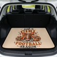 thumbnail image 1 of Bulopur Girl Football Bow Car Trunk Mat 29" x 39", Fall Football Print, All Weather Trunk Protection Cargo Liner, Non-Slip Waterproof Washable Cargo Mat for Women Drivers, 1 of 7