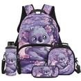 thumbnail image 1 of Bulopur Girls 17 Inch Backpack, 4 Piece Koala Print School Bookbag with Lunch Box, Water Bottle Sleeve and Pencil Case for Elementary, 1 of 8