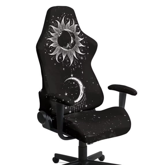 Bulopur Gothic Sun Gaming Chair Covers for Office Soft Thicken Game Chair Slipcovers with 2 Armrest Covers Easy to Install Computer Chair Cover for Office Gift for Friends
