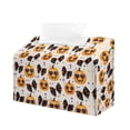 thumbnail image 1 of Bulopur Halloween Pumpkin Tissue Box Cover PU Leather Decorative Tissue Holder for Bathroom Counter Bedroom Office Desk Spooky Seasonal Decor, 1 of 7