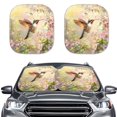 thumbnail image 1 of Bulopur Hummingbird Floral Windshield Sun Shade Prevent UV Rays Front Windshield Sun Shade Durable Fabrics Automotive Interior Sun Protection for Most Vans Trucks SUVs, Set of 2, 1 of 6