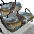 thumbnail image 1 of Bulopur Hummingbird Golf Cart Seat Covers for EZGO TXT RXV/Club Car DS Precedent Boho Floral Golf Cart Bench Cover and Backrest Cover Set, Easy to Install with Straps, 1 of 8
