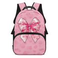 thumbnail image 1 of Bulopur Kids Backpack for Girls Soft Large Pink Bow Pattern Lightweight Waterproof School Bag Ages 6-12, 1 of 8
