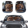 thumbnail image 1 of Bulopur Labrador Dog Car Windshield Sun Shade Sun Protection Auto Sun Shades Front Windshield Easy to Install Window Sun Blocker Sun Visor Protector 2 Pack Protector for Most Cars, 1 of 6