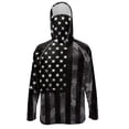 thumbnail image 1 of Bulopur Men’s Fishing Sun Hoodie with Face Cover, UV Protection Long Sleeve Shirt with Patriotic Camo Print, Quick Dry Breathable Top for Boating and Travel, 1 of 8